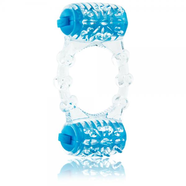 Color Pop Two O Quickie Blue Vibrating Ring - OmniPleasures