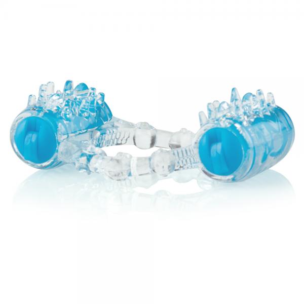 Color Pop Two O Quickie Blue Vibrating Ring - OmniPleasures