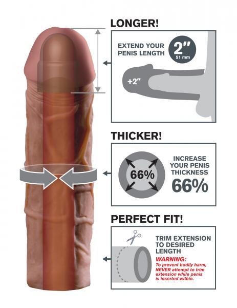 Mega 2 Inch Extension - Brown - OmniPleasures