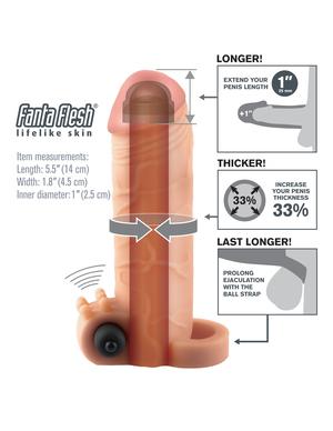 Vibrating Real Feel 1 inch Extension - OmniPleasures