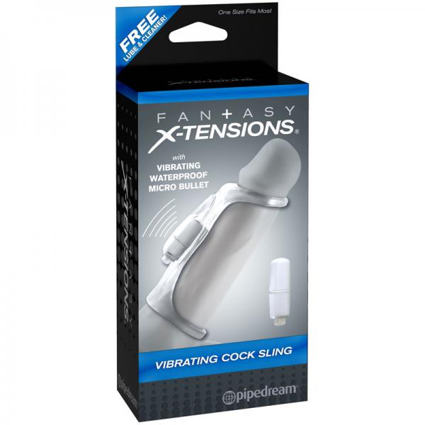 Fantasy X-Tensions Vibrating Cock Sling Clear - OmniPleasures