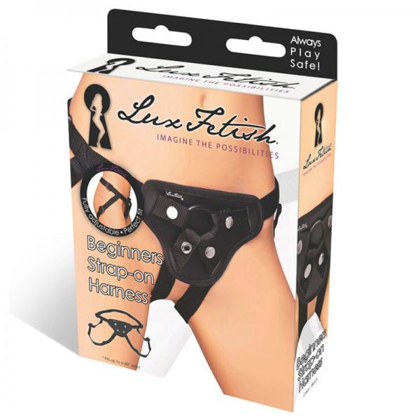 Lux Fetish Beginners Strap On Harness Black - OmniPleasures