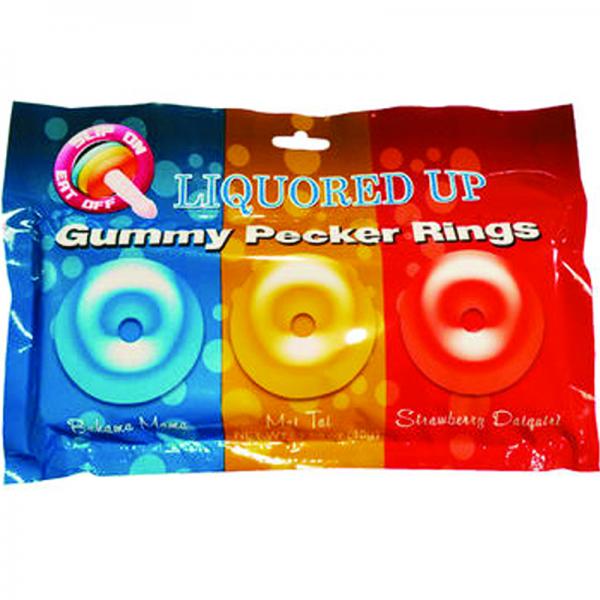 Liquored Up Pecker Gummy Rings 3 Pack - OmniPleasures