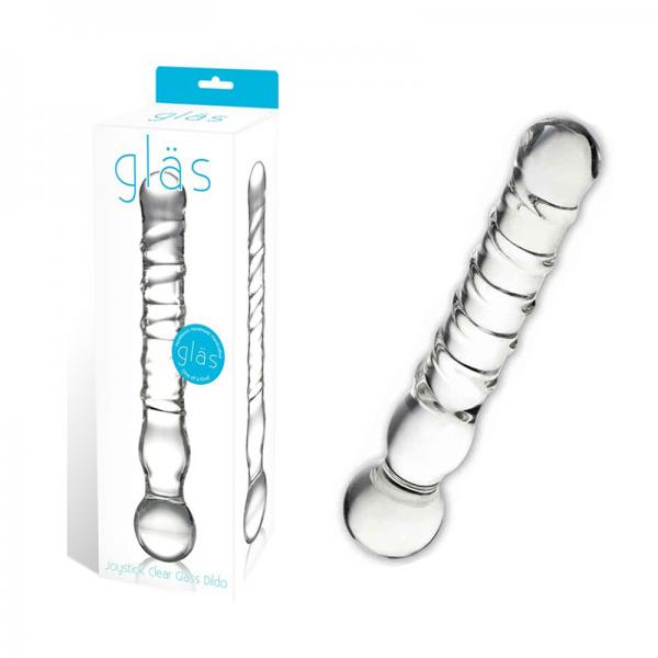 Joystick Glass Dildo Wand Anal & G-Spot Clear - OmniPleasures