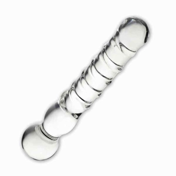 Joystick Glass Dildo Wand Anal & G-Spot Clear - OmniPleasures