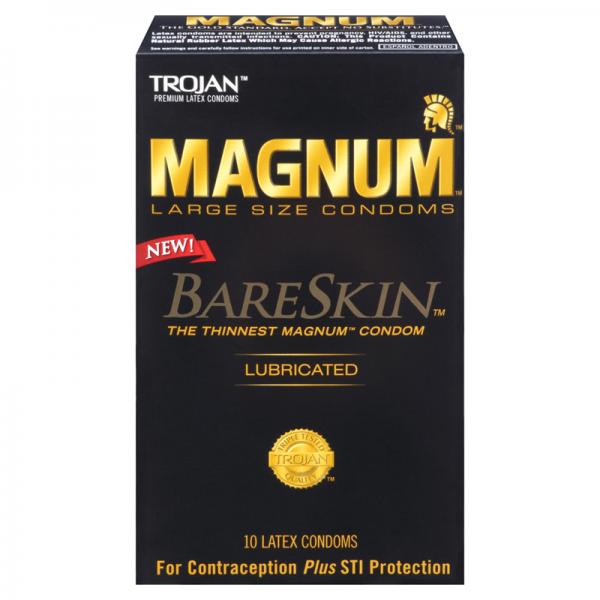 Trojan Magnum Bareskin Condoms (10) - OmniPleasures