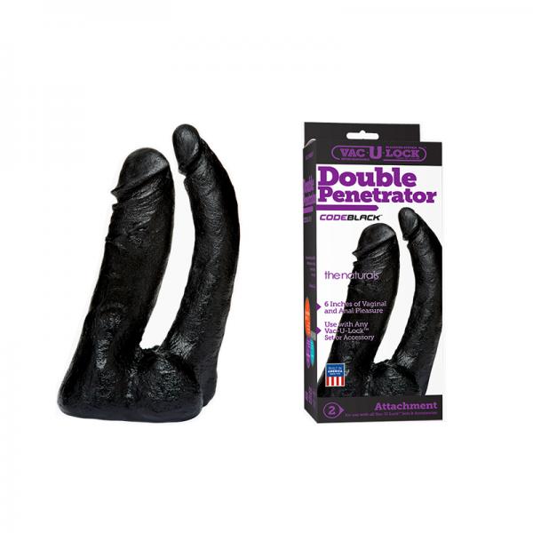 Vac-U-Lock Code Black Double Penetrator - OmniPleasures