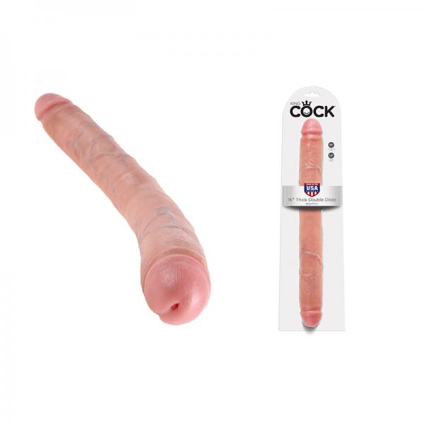 Thick Double Dildo 16 inch - Beige - OmniPleasures