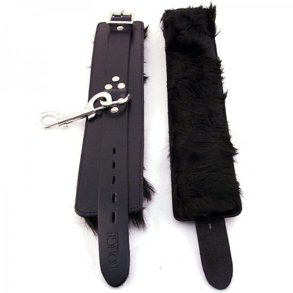 Rouge Wrist Cuffs, Fur Black - OmniPleasures