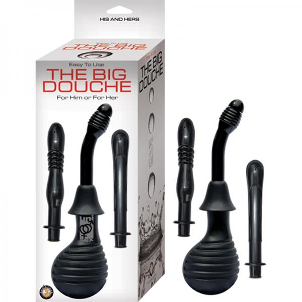 The Big Douche W/3 Unique Attachments Black - OmniPleasures