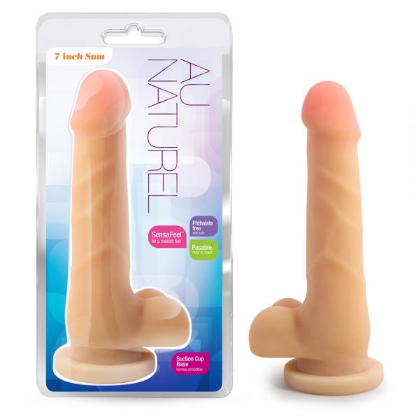 Au Natural 7 inches Sam Beige Dildo - OmniPleasures