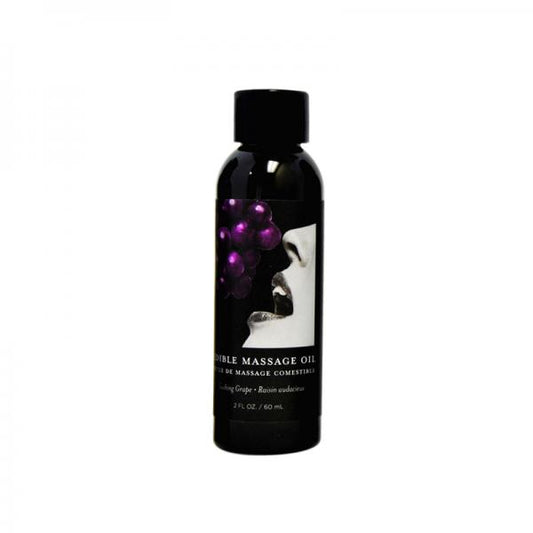 Earthly Body Edible Massage Oil Grape 2oz - OmniPleasures