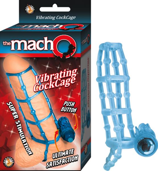 The Macho Vibrating Cockcage,waterproof Blue - OmniPleasures