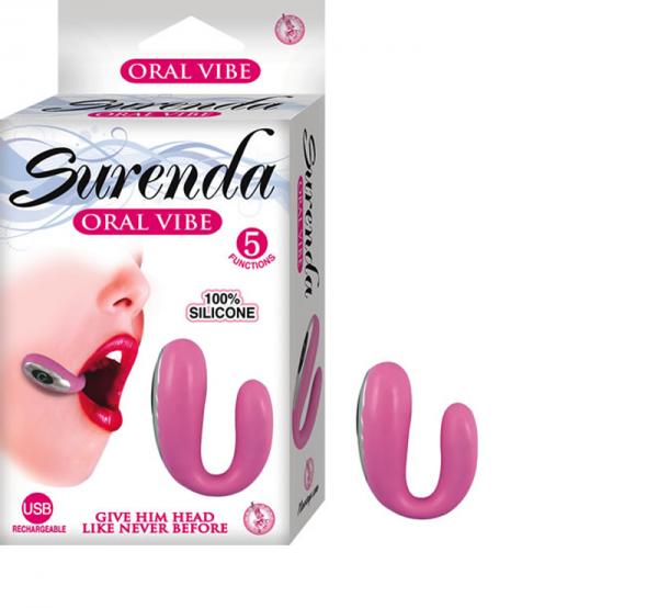 Surenda Silicone Oral Vibe 5 Function USB Rechargeable Waterproof - Pink - OmniPleasures