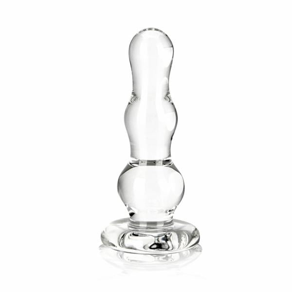 Glass Butt Plug 4 Inches Clear - OmniPleasures