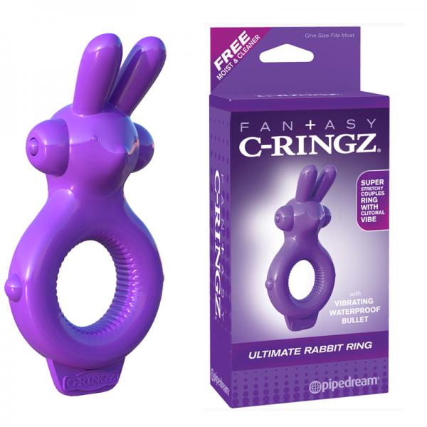 Fantasy C-Ringz Rabbit Ring Purple Vibrator - OmniPleasures