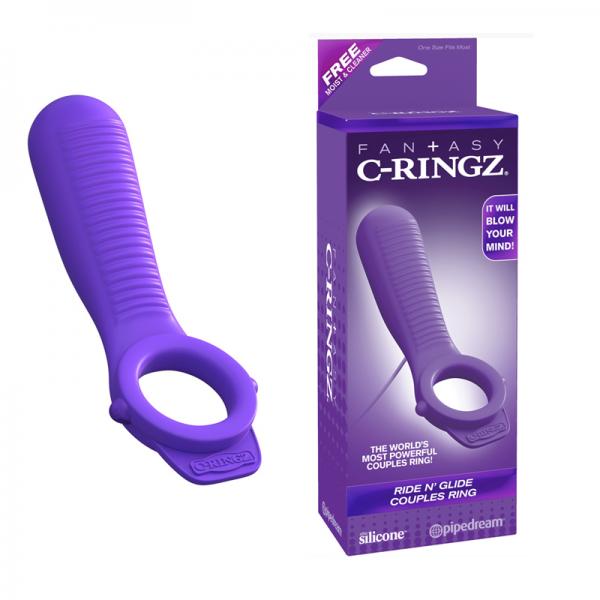 Fantasy C-Ringz Ride N Glide Couples Ring Purple - OmniPleasures