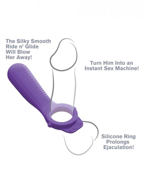 Fantasy C-Ringz Ride N Glide Couples Ring Purple - OmniPleasures