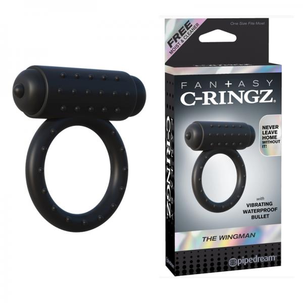 Fantasy C-Ringz The Wingman Black Cock Ring - OmniPleasures