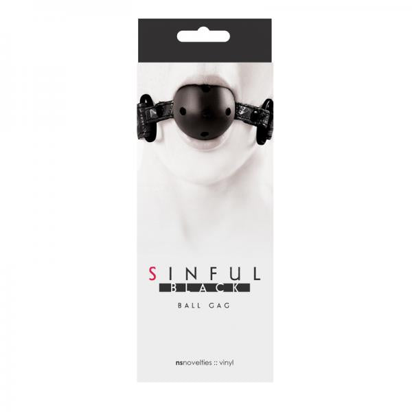 Sinful Black Ball Gag - OmniPleasures