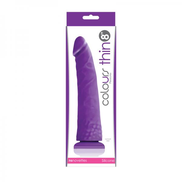 Colours Pleasures Thin 8in Purple - OmniPleasures