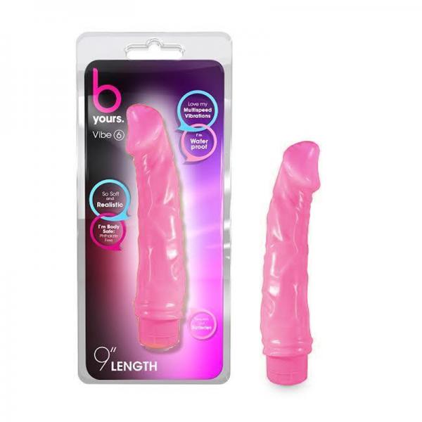 B Yours Vibe 6 9 inches Vibrating Dildo Pink - OmniPleasures