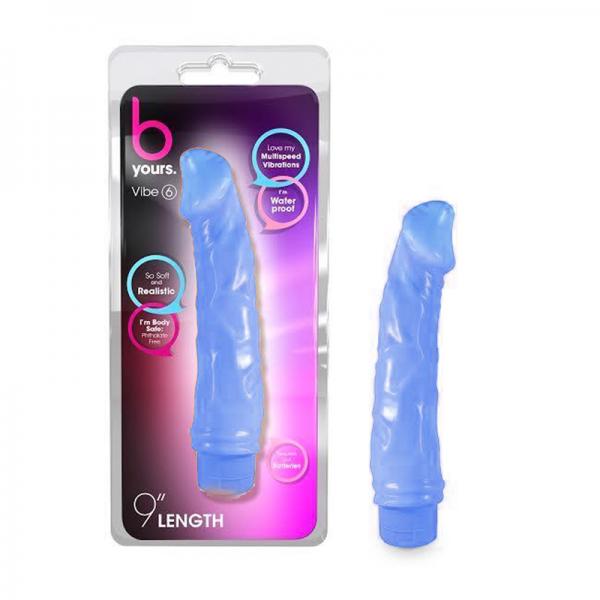 B Yours Vibe 6 Blue Realistic Vibrator - OmniPleasures