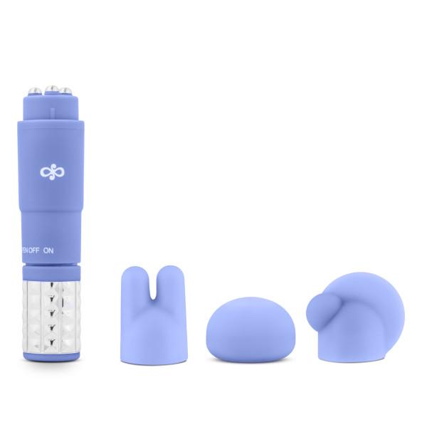 Revitalize Massage Kit with 3 Silicone Attachments Purple - OmniPleasures