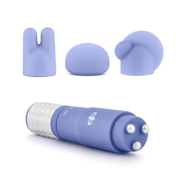 Revitalize Massage Kit with 3 Silicone Attachments Purple - OmniPleasures