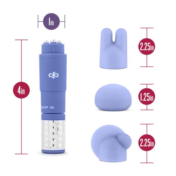 Revitalize Massage Kit with 3 Silicone Attachments Purple - OmniPleasures