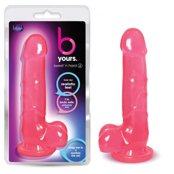 B Yours Sweet N Hard 4 Pink Dildo - OmniPleasures