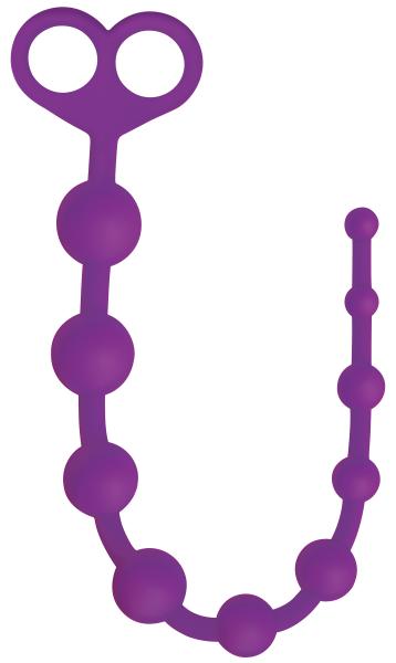 Gossip Perfect 10 Silicone Anal Beads Violet - OmniPleasures