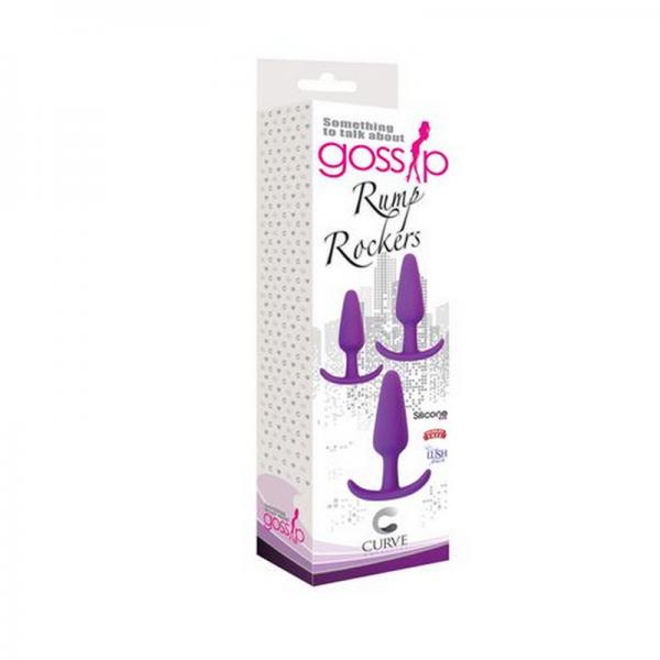 Rump Rockers 3 Piece Anal Plug Training Set Violet - OmniPleasures