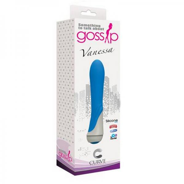 Vanessa 7 Function Silicone Vibrator Blue - OmniPleasures