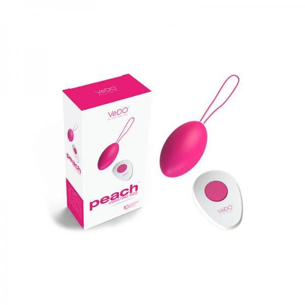 Vedo Peach Rechargeable Egg Vibe Foxy Pink - OmniPleasures