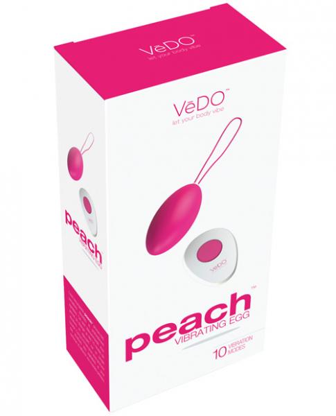 Vedo Peach Rechargeable Egg Vibe Foxy Pink - OmniPleasures