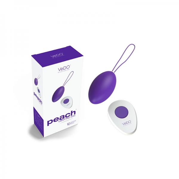 Vedo Peach Rechargeable Egg Vibe - Into You Indigo - OmniPleasures