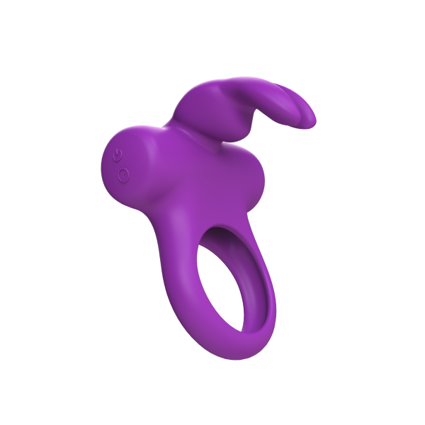 Frisky Bunny Vibrating Ring Purple - OmniPleasures