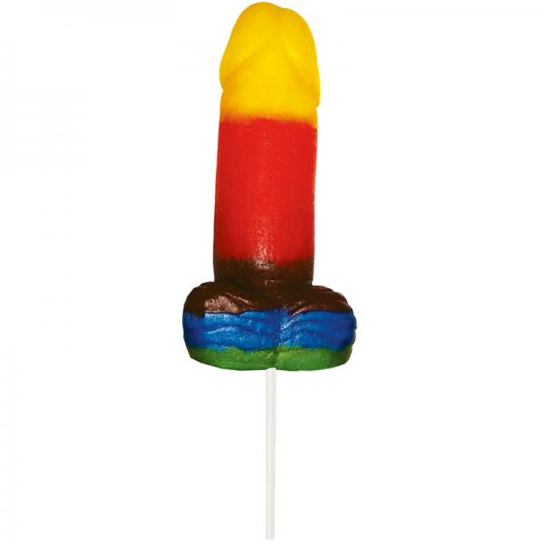 Sweet & Sour Jumbo Rainbow Gummy Cock Pop - OmniPleasures