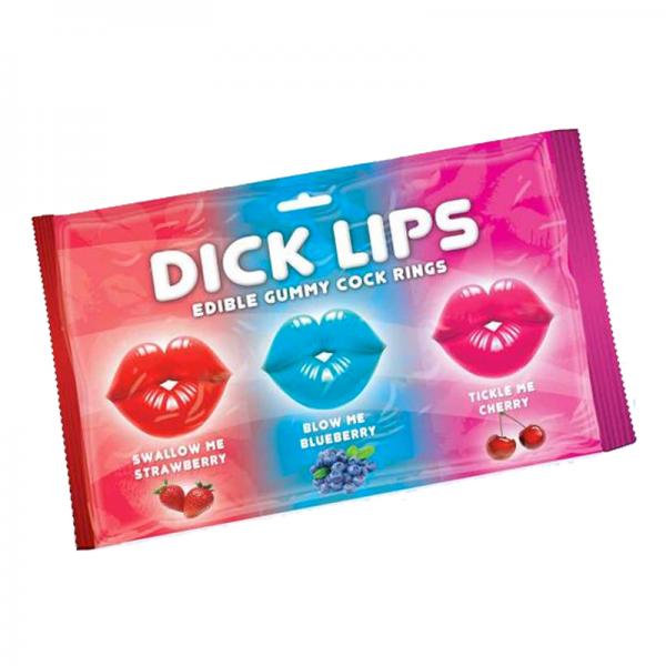 Dick Lips Gummy Cock Rings 3 Pack - OmniPleasures