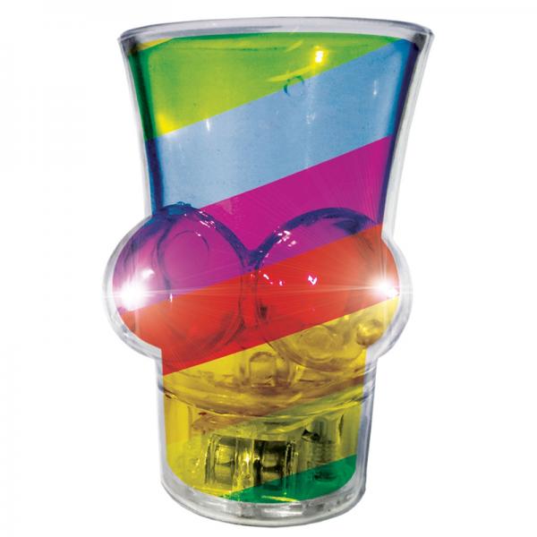 Light Up Rainbow Boobie Shot Glass - OmniPleasures