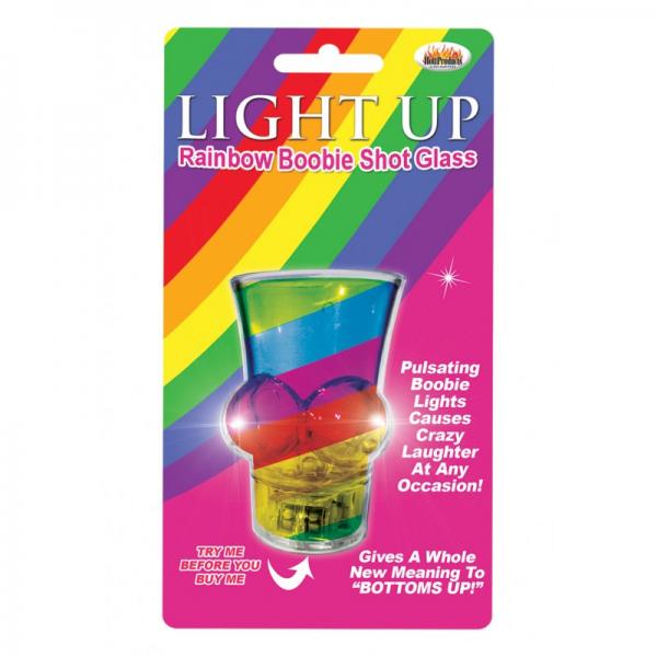 Light Up Rainbow Boobie Shot Glass - OmniPleasures