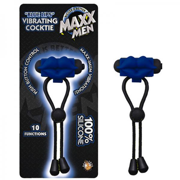 Maxx Men Blue Lips Vibrating Cocktie Blue - OmniPleasures