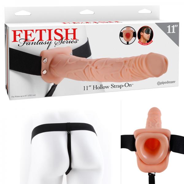 Fetish Fantasy 11in Hollow Strap-on Flesh - OmniPleasures