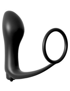 Anal Fantasy Ass Gasm Cockring Vibrating Plug Black - OmniPleasures