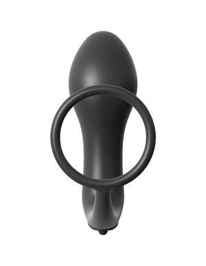 Anal Fantasy Ass Gasm Cockring Vibrating Plug Black - OmniPleasures