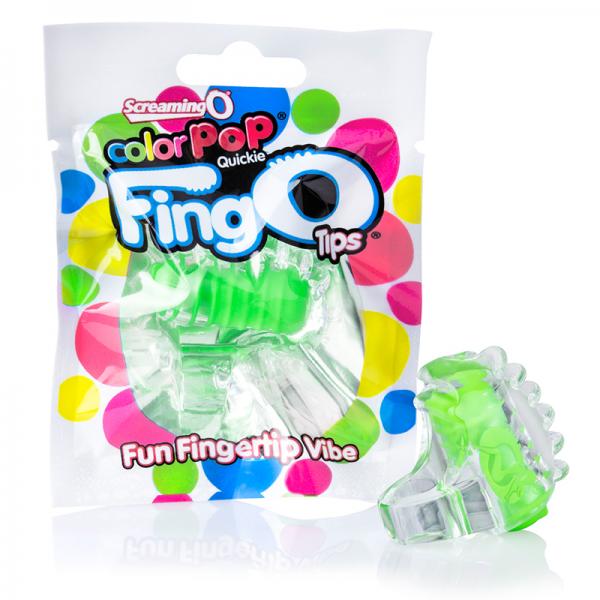 Color Pop Fingo Tip Green Finger Vibrator - OmniPleasures