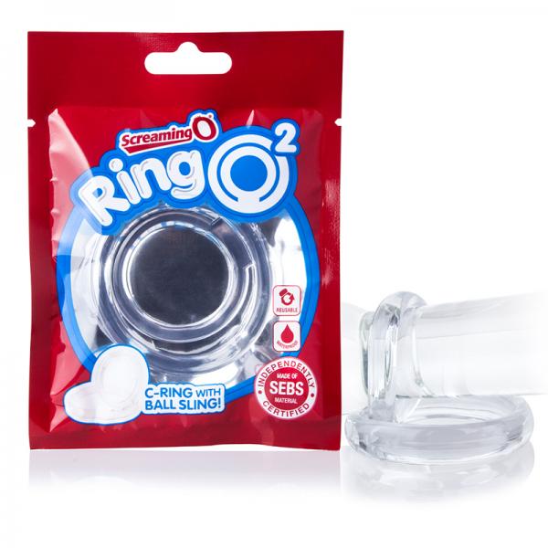 Screaming O Ringo 2 Clear C-Ring with Ball Sling - OmniPleasures