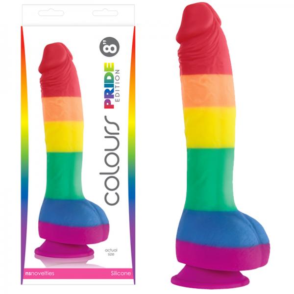 Colours Pride Edition 8 inches Dong Rainbow - OmniPleasures