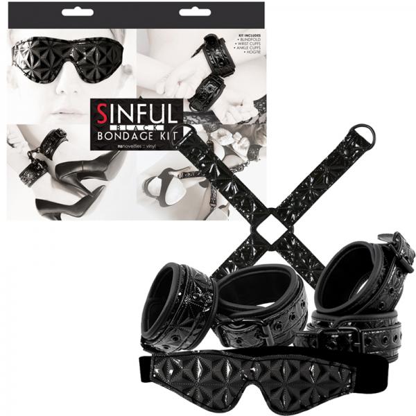 Sinful Bondage Kit Black - OmniPleasures